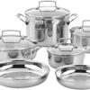 cuisinart classic tri ply 10 pc cookware set stainless steel