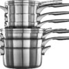Calphalon Premier 10 Piece Stainless Steel Space Saving Cookware
