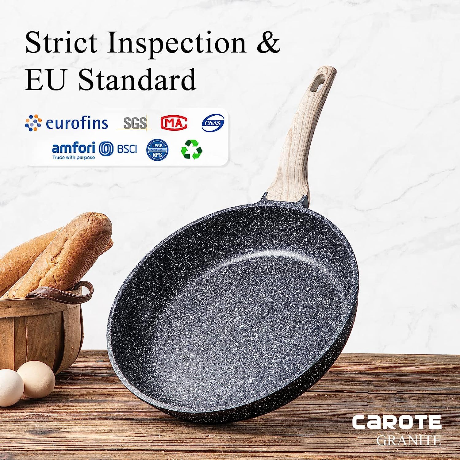 carote nonstick frying pan skillet non stick granite fry pan