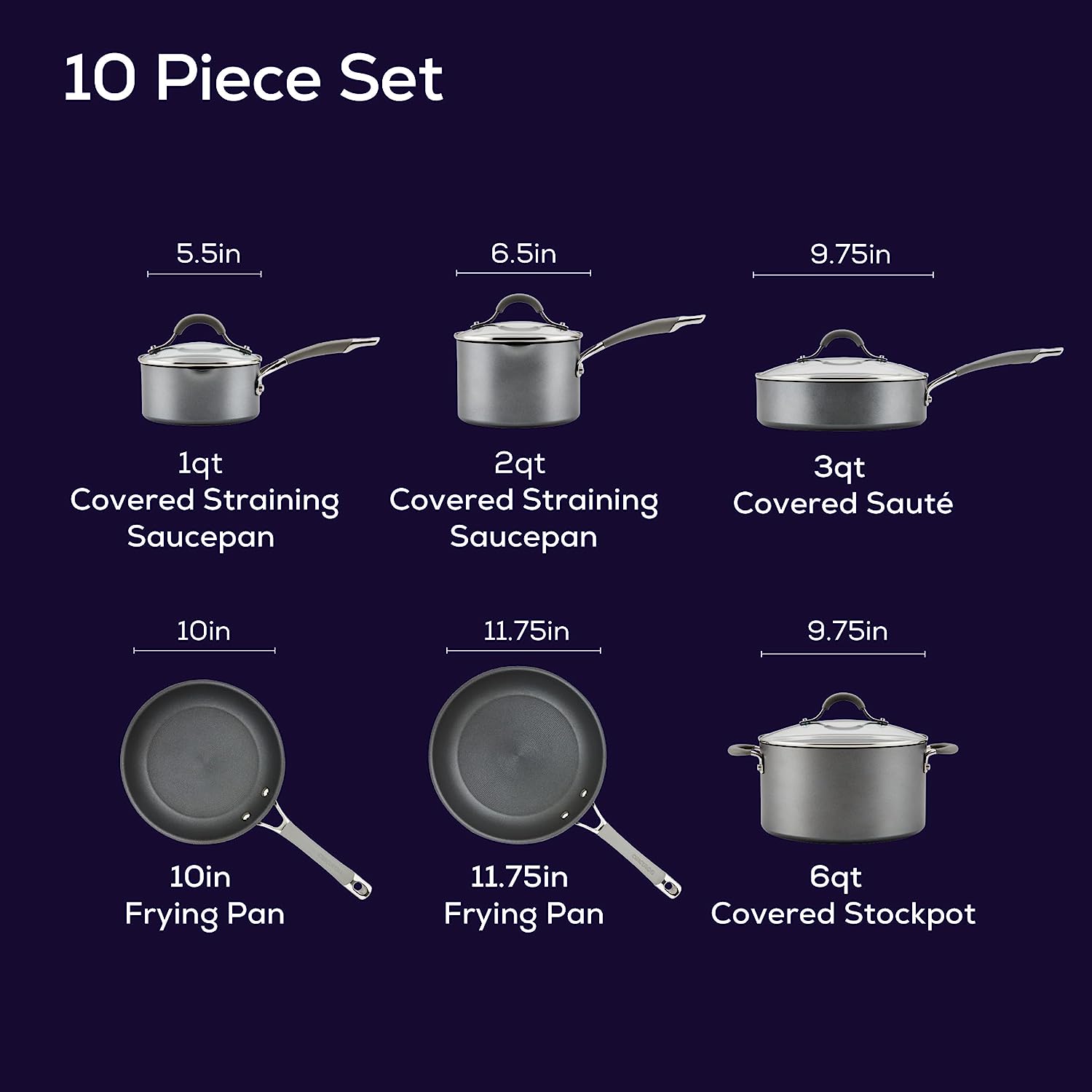 circulon 10 piece cookware set